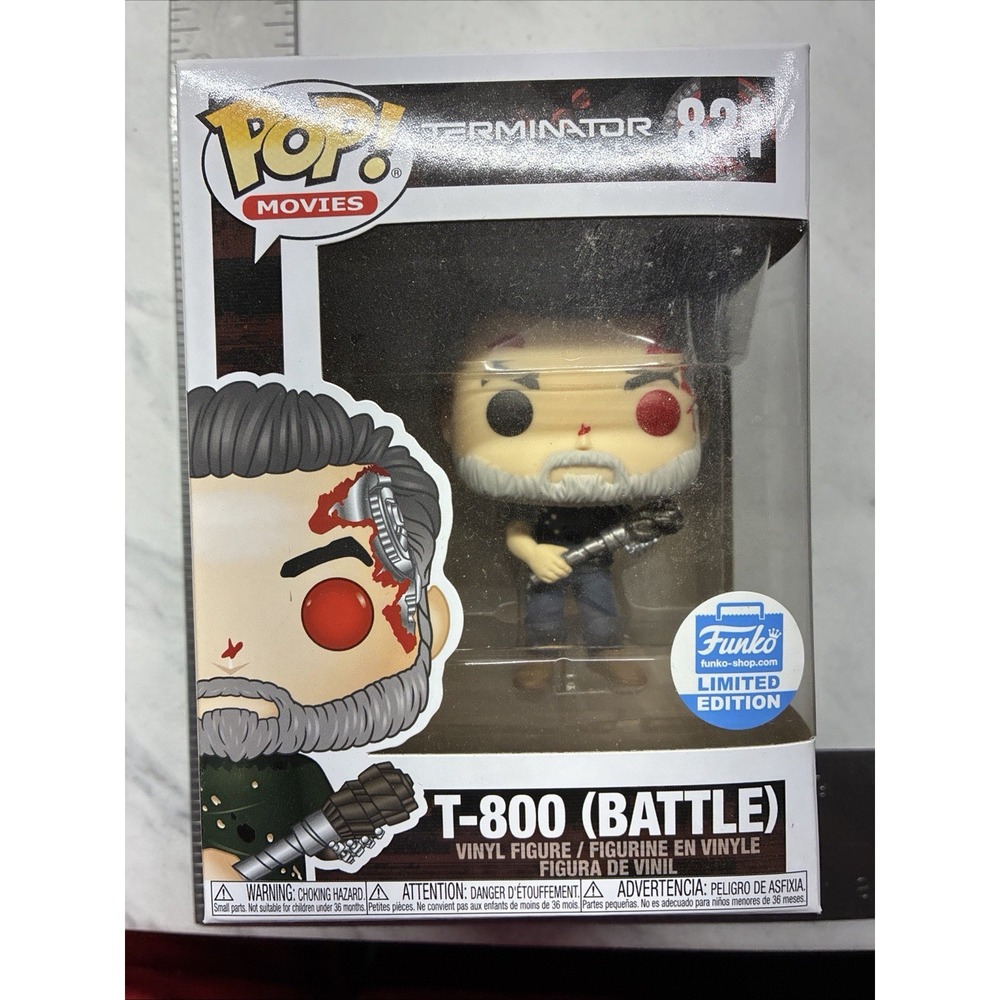 NEW‎ Funko POP! T-800 (Battle) 821 Terminator Dark Fate Funko-Shop Exclusive